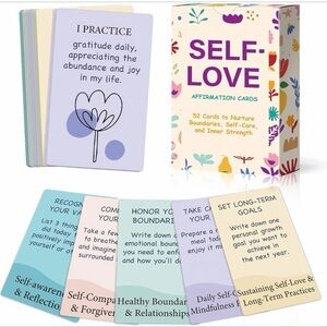Self-Love Affirmation Cards with Action Plans - Set of 52 Cards